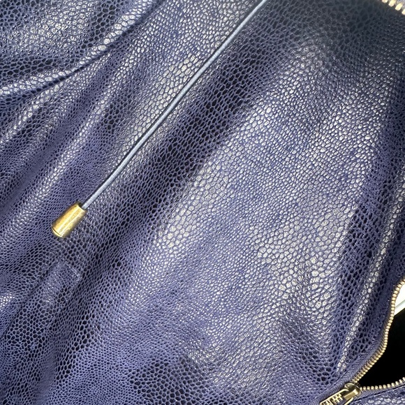 Ruby Rd. Animal Print Deep Blue Jacket - Picture 4 of 5